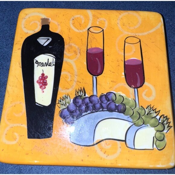 Santa Limoneira & Wine-Themed Ceramic Coasters - Picture 3 of 5